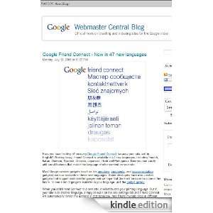  Google Webmaster Central Blog Kindle Store Google