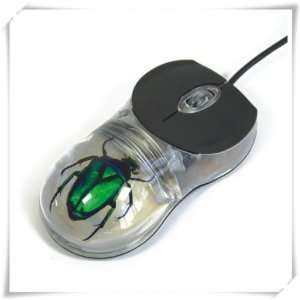  Green Rose Chafer Computer Mouse (Clear) 