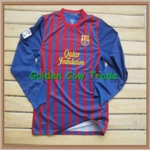  barcelona long sleeve home jersey 11/12+thailand quality 