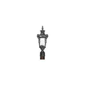  Dunmore   1 Light Mid Size Post Lantern  W/ Clear Water 