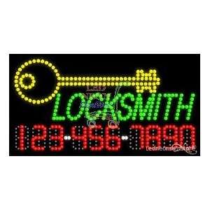 Locksmith LED Sign 17 inch tall x 32 inch wide x 3.5 inch deep outdoor 