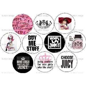    Set of 10 Juicy Couture Pinback Buttons Pins: Everything Else