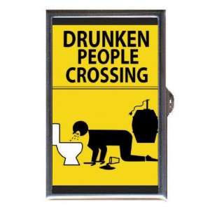  DRUNKEN PEOPLE CROSSING FUNNY Coin, Mint or Pill Box Made 