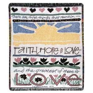  Faith Love Hope 1 Corinthians 13:13 Religious Afghan 