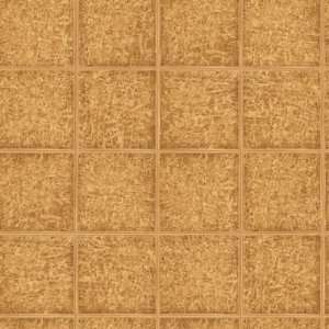   Faux Leather Blocks Ochre Wallpaper in Master Suites