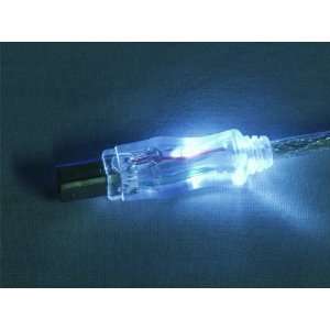  QVS CC2209C 06WHL USB 2.0 Cable with White LEDs   6 Feet 