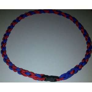    Paracord Twisted Sports Necklace Sox Blue & Red