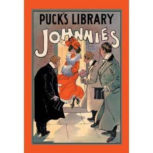  Pucks Library Johnnies 28X42 Canvas Giclee