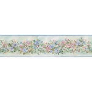   Borders and More Watercolor Floral Wall Border, 5.125 Inch by 180 Inch
