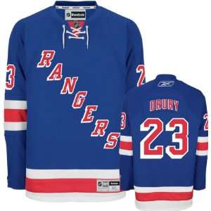  Chris Drury Jersey Reebok Blue #23 New York Rangers 