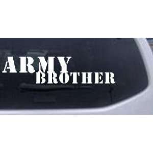 White 58in X 14.5in    Army Brother Military Car Window Wall Laptop 