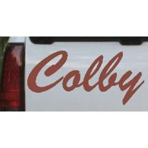  Brown 32in X 15.2in    Colby Names Car Window Wall Laptop 