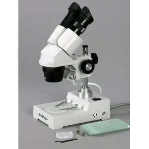 AmScope 10x 15x 30x 45x Sharp Stereo Microscope with Incident (Top 