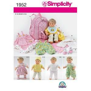  Simplicity Doll Clothes Sewing Pattern 1952, Size OS (One 