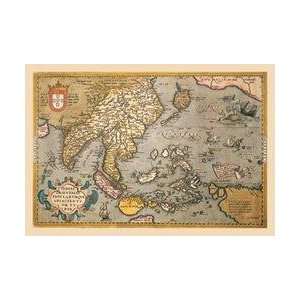  Map of South East Asia 12x18 Giclee on canvas