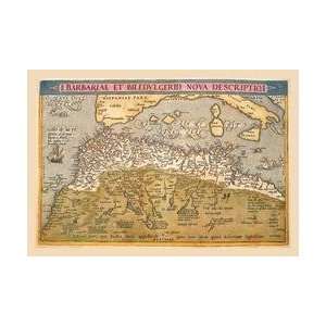  Map of Northern Africa 12x18 Giclee on canvas: Home 
