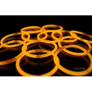  50 Orange Glow Stick Bracelets With Connectors Toys 