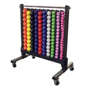  Body Solid Vinyl Dumbbell Rack With Wheels Sports 