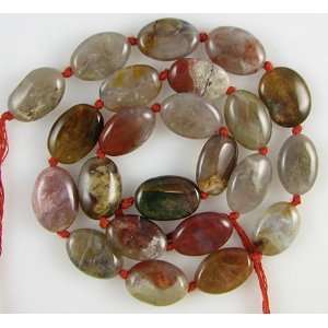  16mm brown agate flat oval beads 15.5 strand: Home 