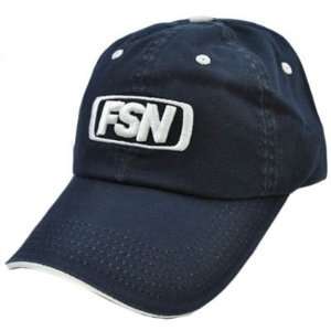  FSN Fox Sports News TV Network Navy Blue Garment Wash 