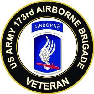 US Army Veteran 173rd Airborne Brigade Decal Sticker 3.8 