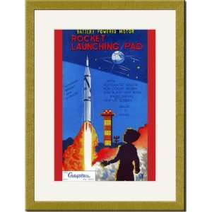   Gold Framed/Matted Print 17x23, Rocket Launching Pad: Home & Kitchen