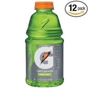Gatorade Sports Drink, Lime Rain, 32 Ounce Bottles (Pack of 12)