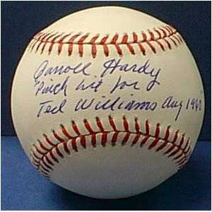  Carroll Hardy Autographed Baseball