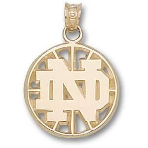   of Notre Dame ND Pierced Bball Pendant (14kt): Sports & Outdoors