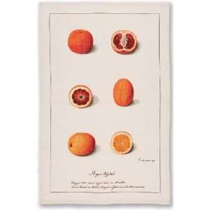 RHS Oranges Linen Tea Towel:  Kitchen & Dining