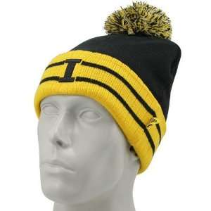  New Era Iowa Hawkeyes Black Toque Ski Hat: Sports 