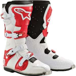   Tech 8 Light Boots, White/Red, Size 8 2011011 23 8 Automotive