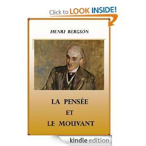La pensée et le mouvant (French Edition): Henri Bergson:  