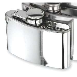  Polished Stainless Steel 3oz Hip Flask: Kitchen & Dining