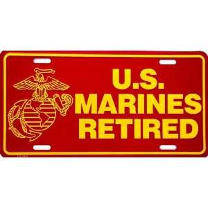 Us Marines Retires License Plate Frame 