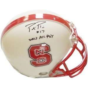 Philip Rivers Autographed/Hand Signed NC State Mini Helmet 2003 ACC 