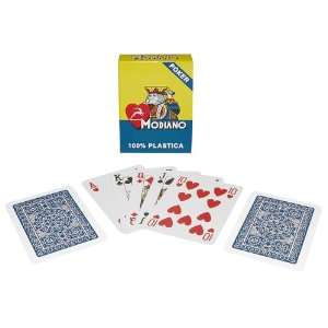   Plastic Poker Size Reg Index Playing Cards (Blue)