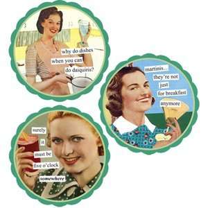 Anne Taintor   Why Do Dishes Coaster 6 Pack Kitchen 