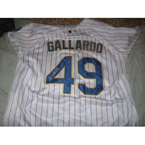 Yovani Gallardo Autographed Jersey   JSA 54  Sports 