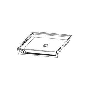   Bathroom Shower Pan with Center Drain 24 X 32   White Automotive