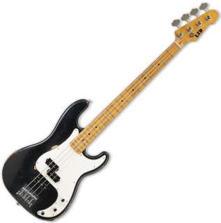 ESP LTD Vintage 204 Maple Electric Bass in Black   Brand New In Stock 