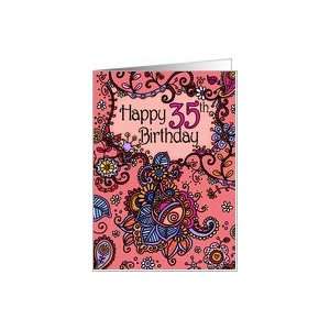  Happy Birthday   Mendhi   35 years old Card: Toys & Games