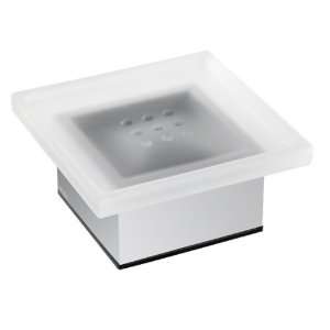  3532 02 Decorative Free Standing Soap Holder of Frosted Glass 3532 