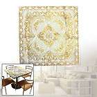 Gold tone Embroidered Pattern Table Runner Cloth  