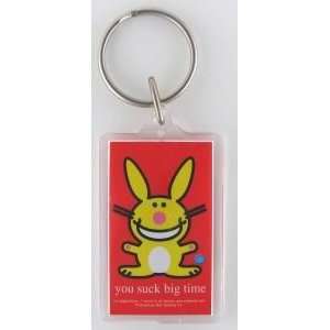  its happy bunny You Suck Big Time Lucite Key Chain: Toys 