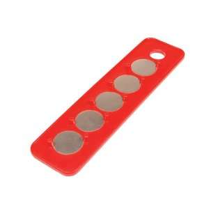   Magnetic Socket Holder Strip 1/4 Inch Drive 2 1/4 Inch by 9 Inch, Red