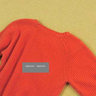 385 A.P.C.Rib Knit Dress Wool/Cashmere Crewneck Size L Tunic Sweater 
