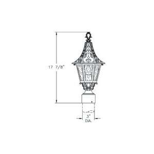 Hanover Lantern B22230ALM St. Augustine Small 1 Light Outdoor Post 