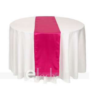 New 108 Hot Pink Wedding Satin Table Runner Decoration  