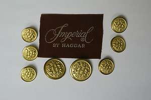 Set of 8 Imperial Haggar H Blazer Buttons (2)  